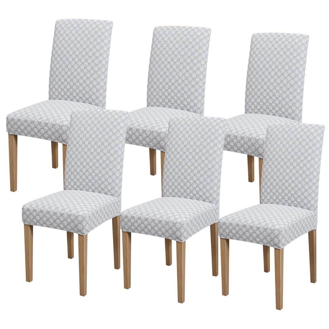 NMVAWIPT 6-Pack Textured Stretch Chair Covers, Removable Washable Dining Seat Protectors With Universal Fit For Home & Commercial(5#)