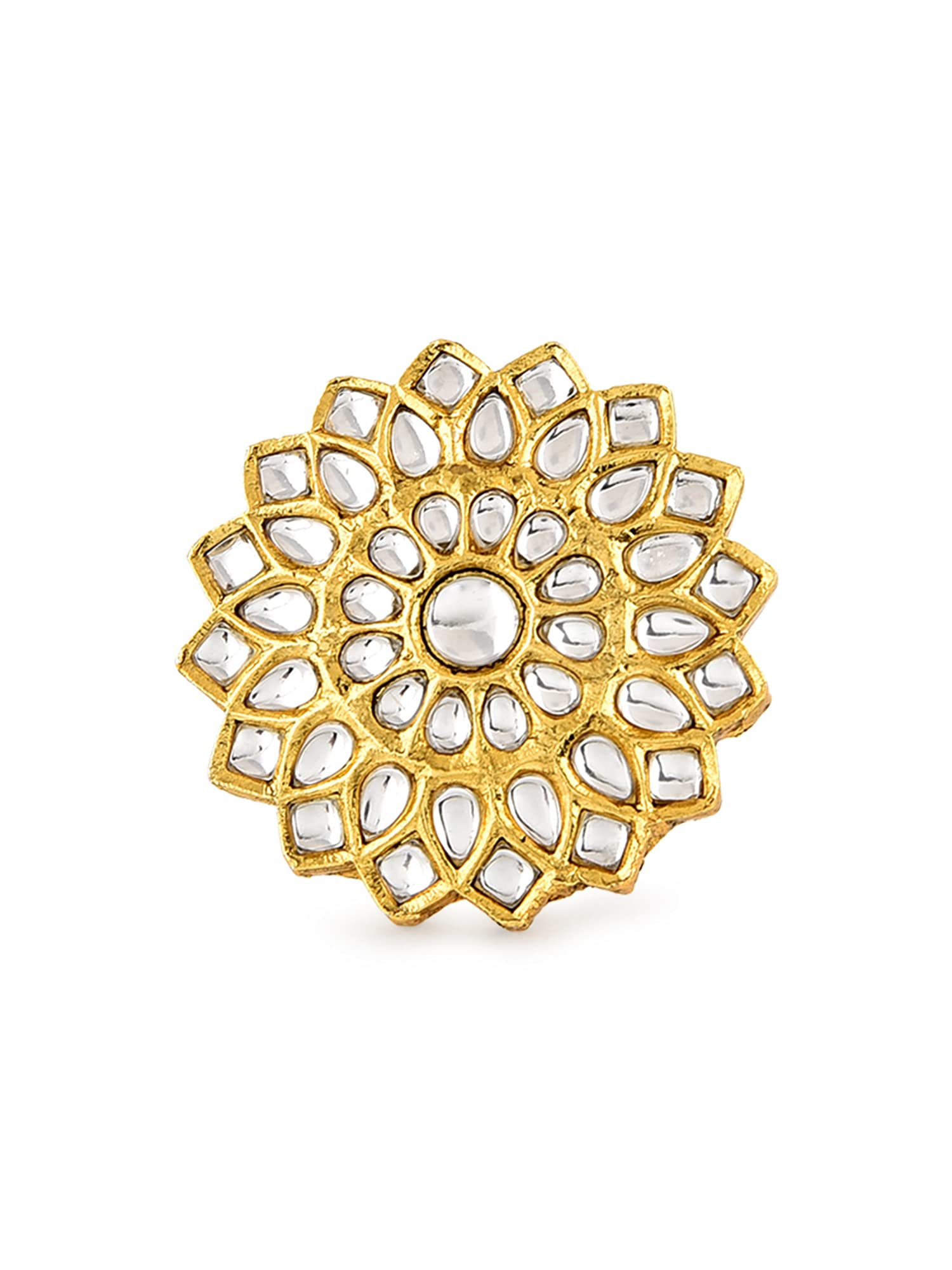 ZAVERI PEARLS Gold Tone Traditional Adjustable Finger Ring For Women-ZPFK10826 (B09GLRWYX6) Amazon Price History, Amazon Price Tracker