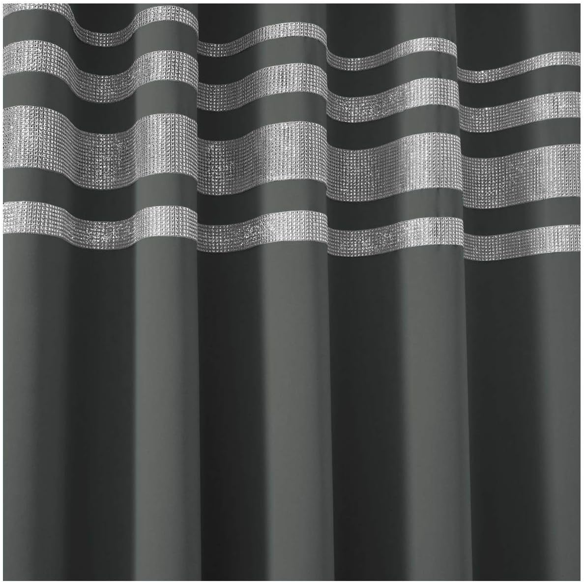 GC GAVENO CAVAILIA Premium Quality Eyelet Kendal Blackout Curtain, Easy Care Ring Top Living Room Décor, 66x90Cm, Charcoal - Image 5