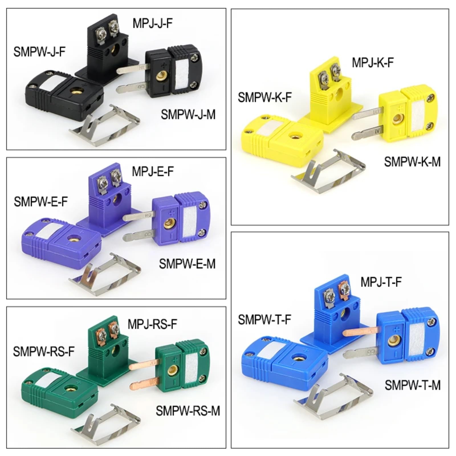 Enchufe y toma para termopar SMPW-K/J/T/E/RS-M/F MPJ-K/J/T/E/CS-F