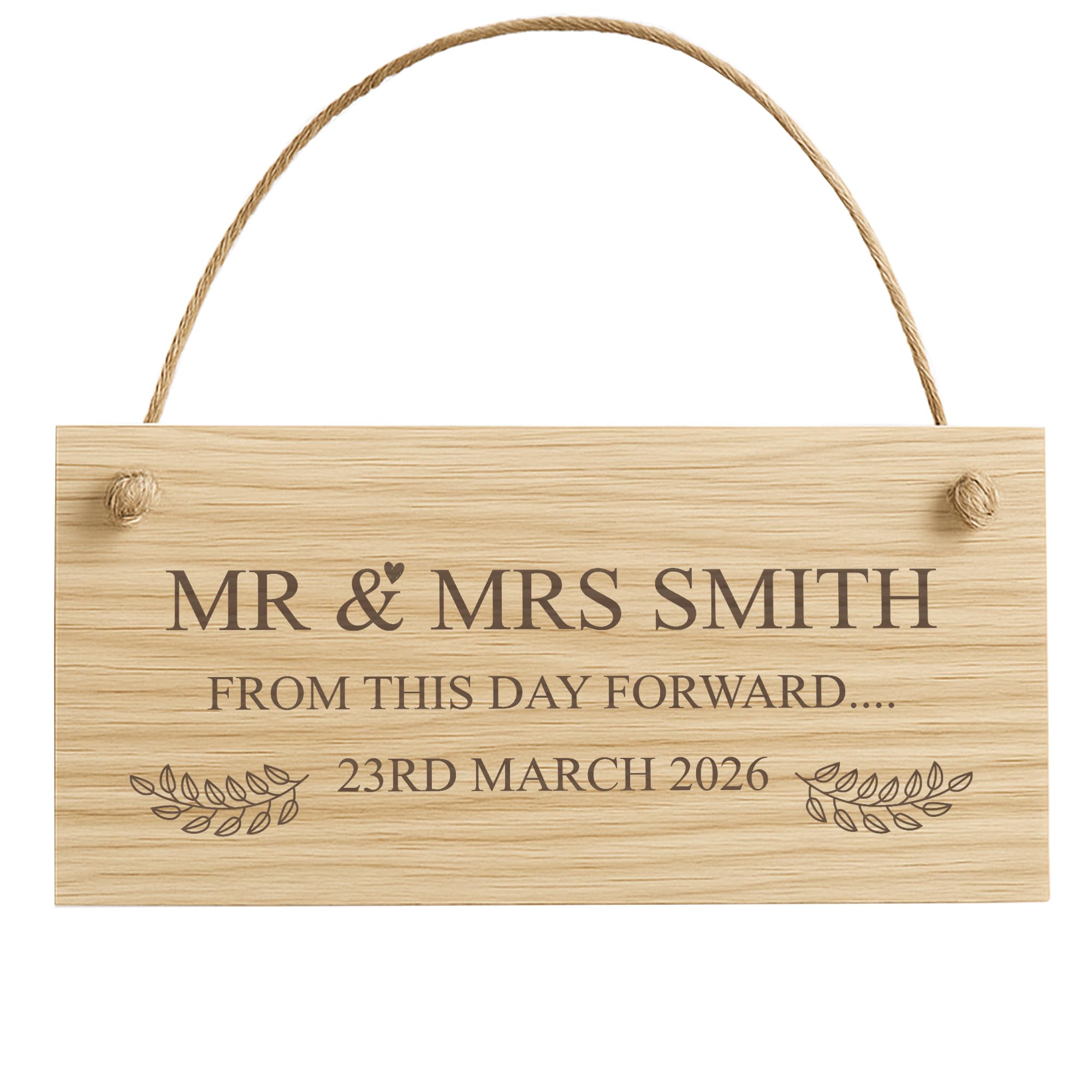 Red Ocean Personalised Mr & Mrs Wedding Sign Engraved Wood Plaque Husband And Wife Gift Mr And Mrs Sign Wedding Day Gift Keepsake