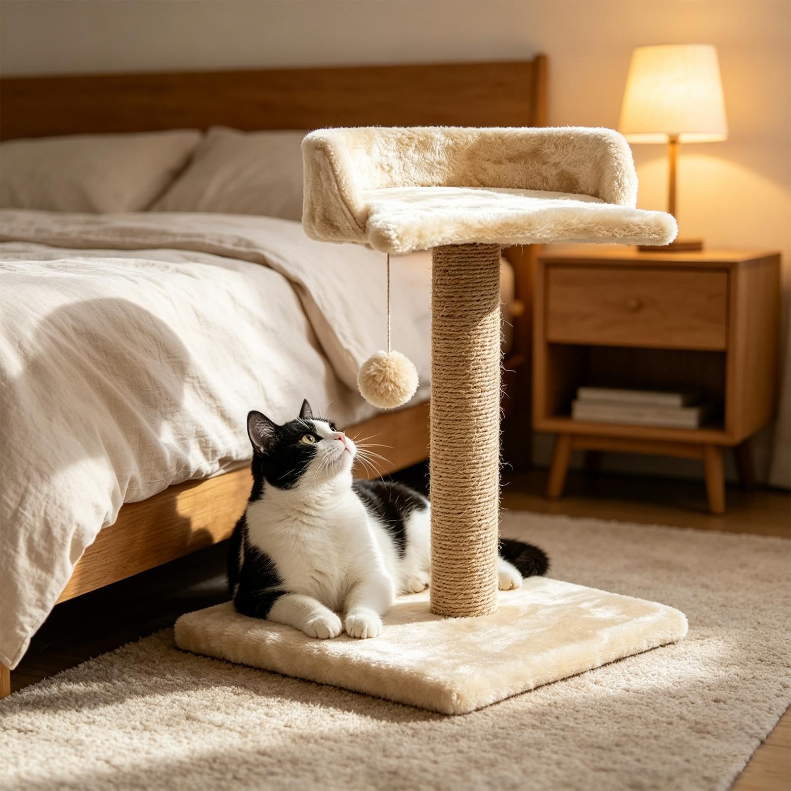 Rascador Gatos juguetes interactivos altos autoacicaladores con bola de | Rascadores de interior para gatos Para Muebles, Suelo, Ejercicio, Enriquecimiento, Juego Y Afilado De Garras De In