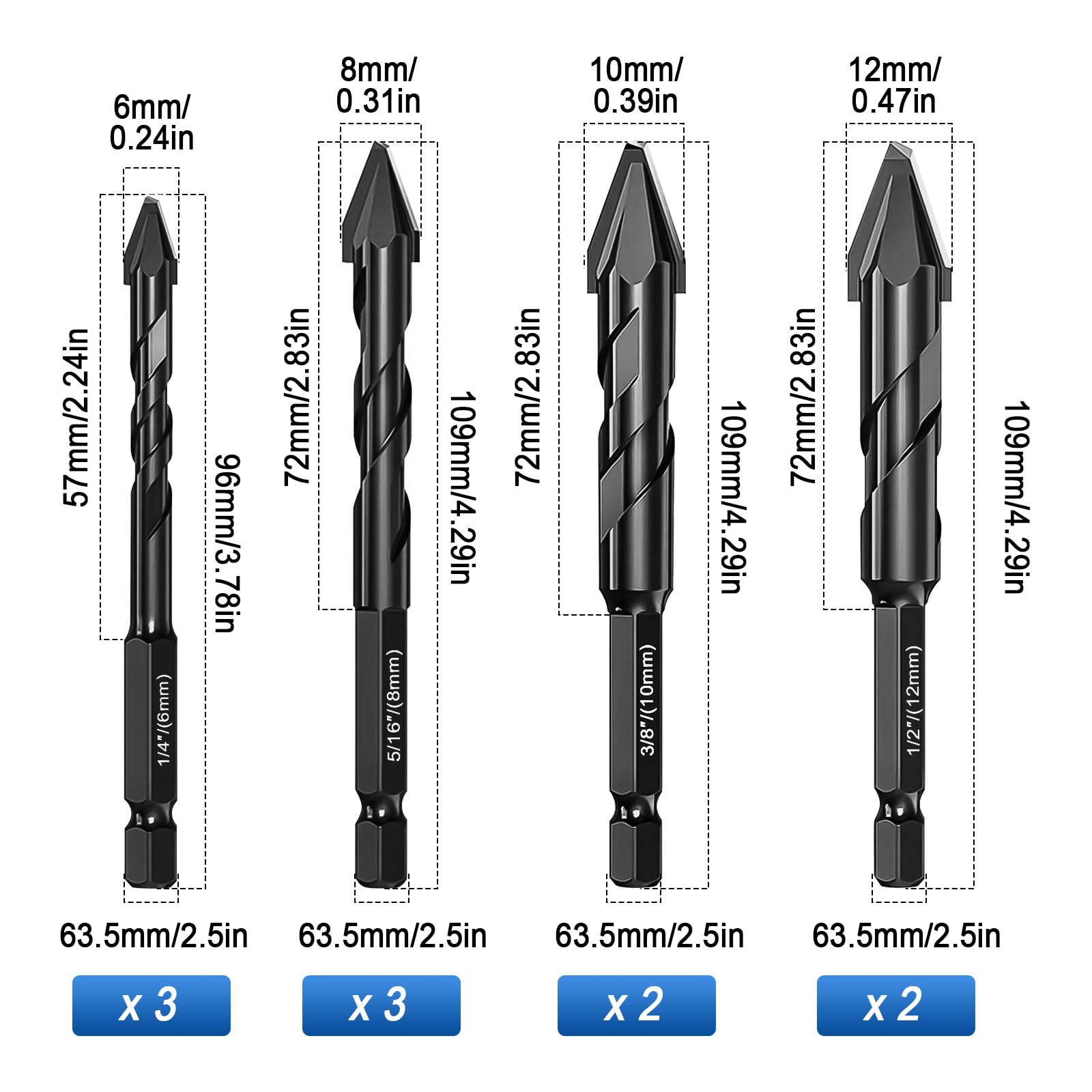 10 PCS Tile Drill Bits Set - Image 3