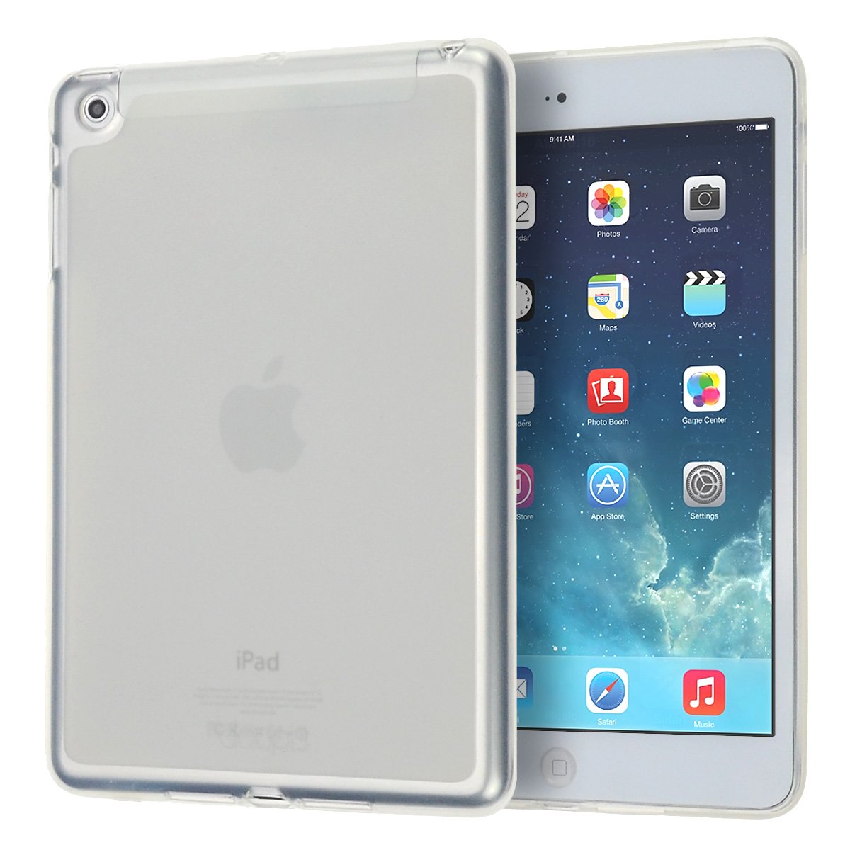 doupi PerfectFit TPU Case for iPad mini 1 2 3 with Retina Display Silicone Case Cover Bumper Skin Matte Clear White