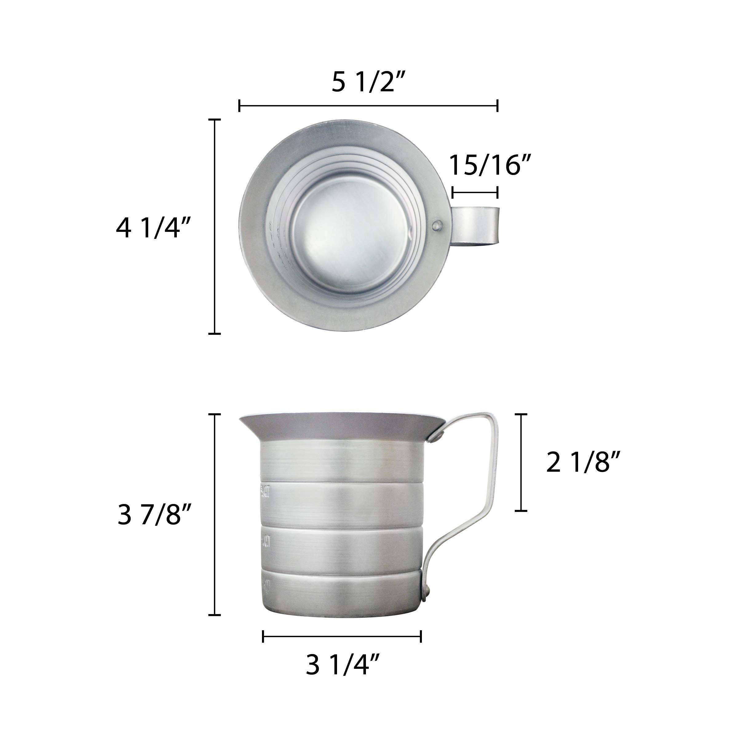 Thunder Group 0.5 Quart Liquid Aluminum Measure Cup by Thunder Group