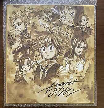 Amazon.co.jp: 七つの大罪 当選 複製サイン色紙 L7V : 文房具