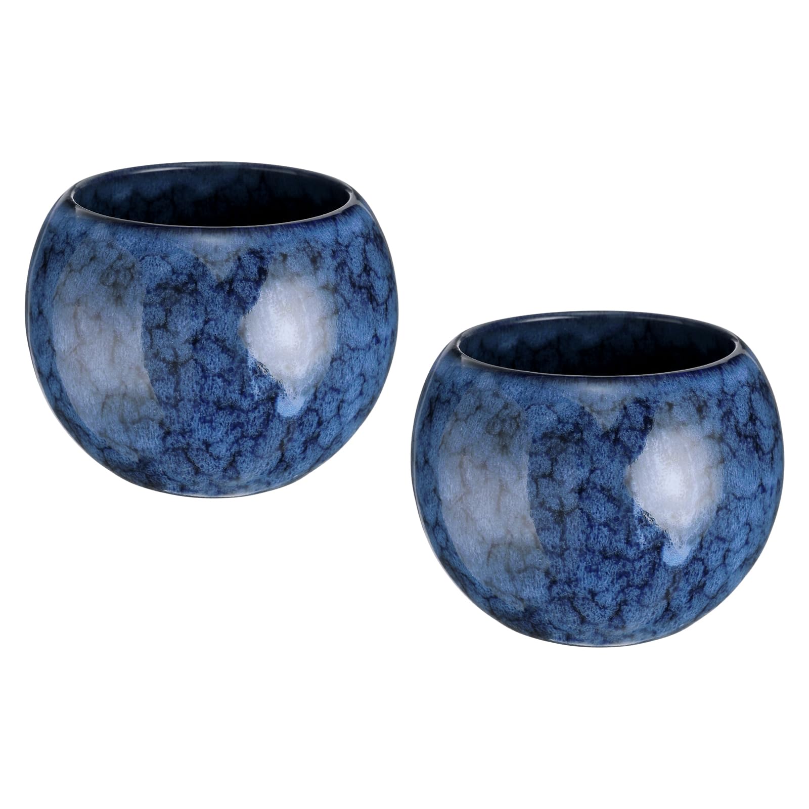 Keramik-Teetassen-Set, 5-teilig – 130 Ml, Ohne Griff, Im Geschenkkarton Für Tee & Kaffee