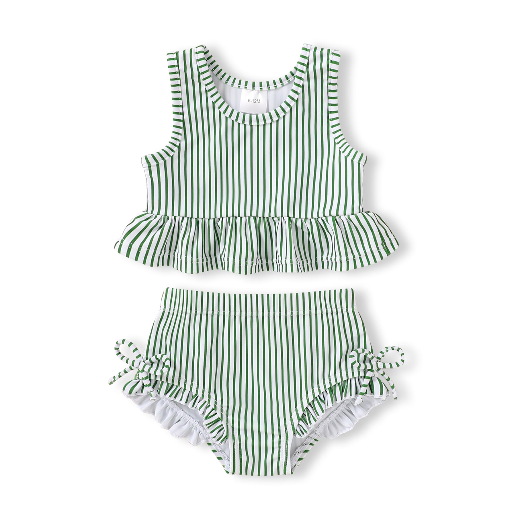 HAPPYMA Baby Swimsuit Toddler Girl Bathing Suit Stripe Bikini