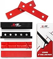 Vista 7 de S&F STEAD & FAST Mandíbulas suaves de 4.5 pulgadas para tornillo de banco con soporte en Z, 2 pares, almohadillas de mordaza fuertemente magnéticas