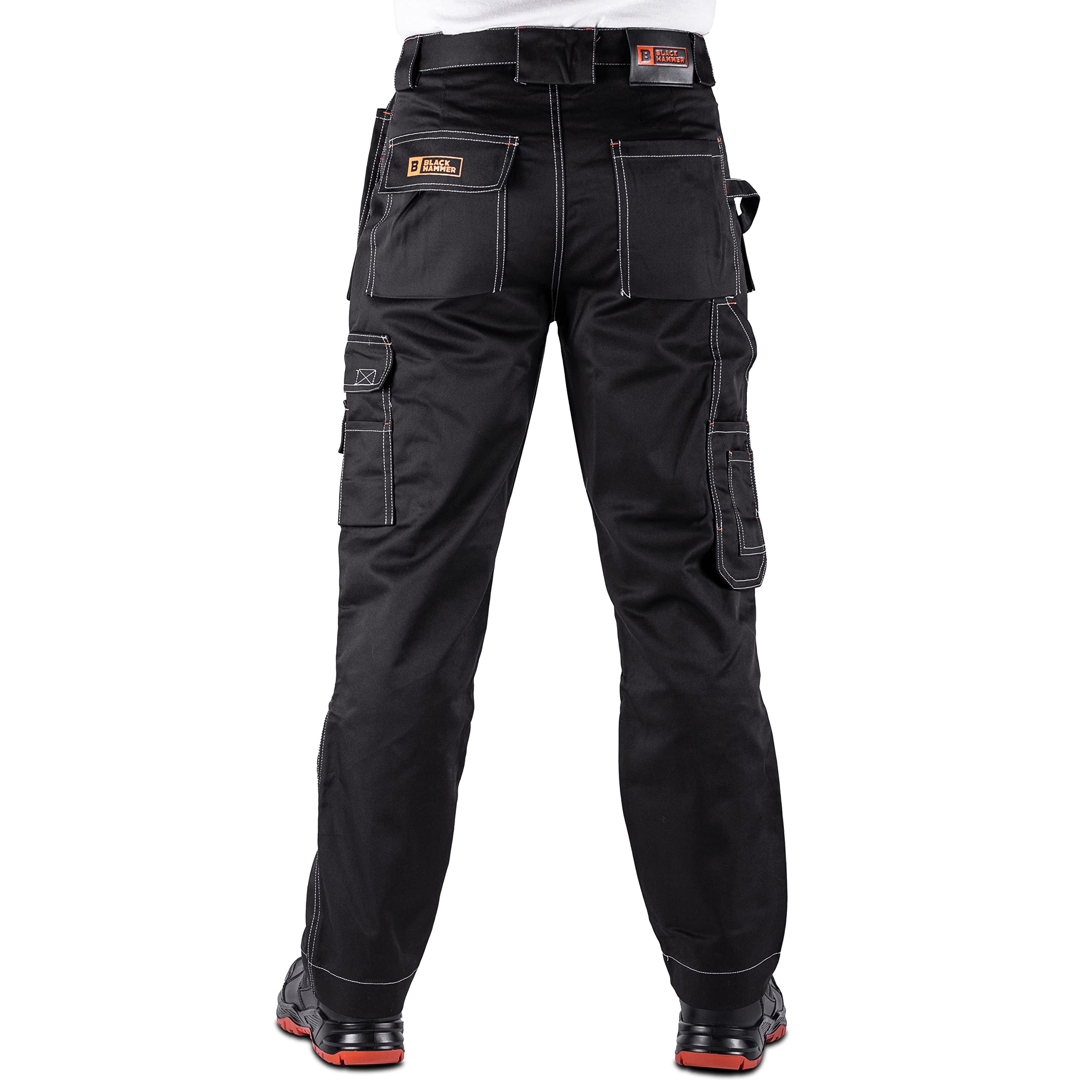 BLACK HAMMER Pantalones de Trabajo para Hombre Ropa de Trabajo Cómoda y Resistente Pantalones de Trabajo de Seguridad Ajuste Relajado Estilo Cargo Resistente al Agua Zilla