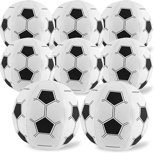 8 pelotas de playa de fútbol, inflables de 14 pulgadas, a granel para piscina, fiesta de cumpleaños, decoración de playa