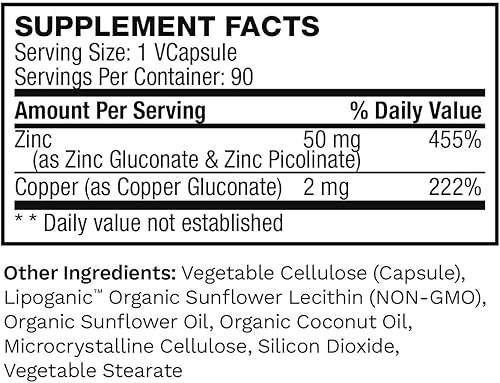 Miniatura 3 de Suplemento de zinc de 50 mg  Vitaminas de citrato de zinc puro para adultos para apoyo inmunológico, zinc 50 mg, metabolismo, acné, salud de la piel
