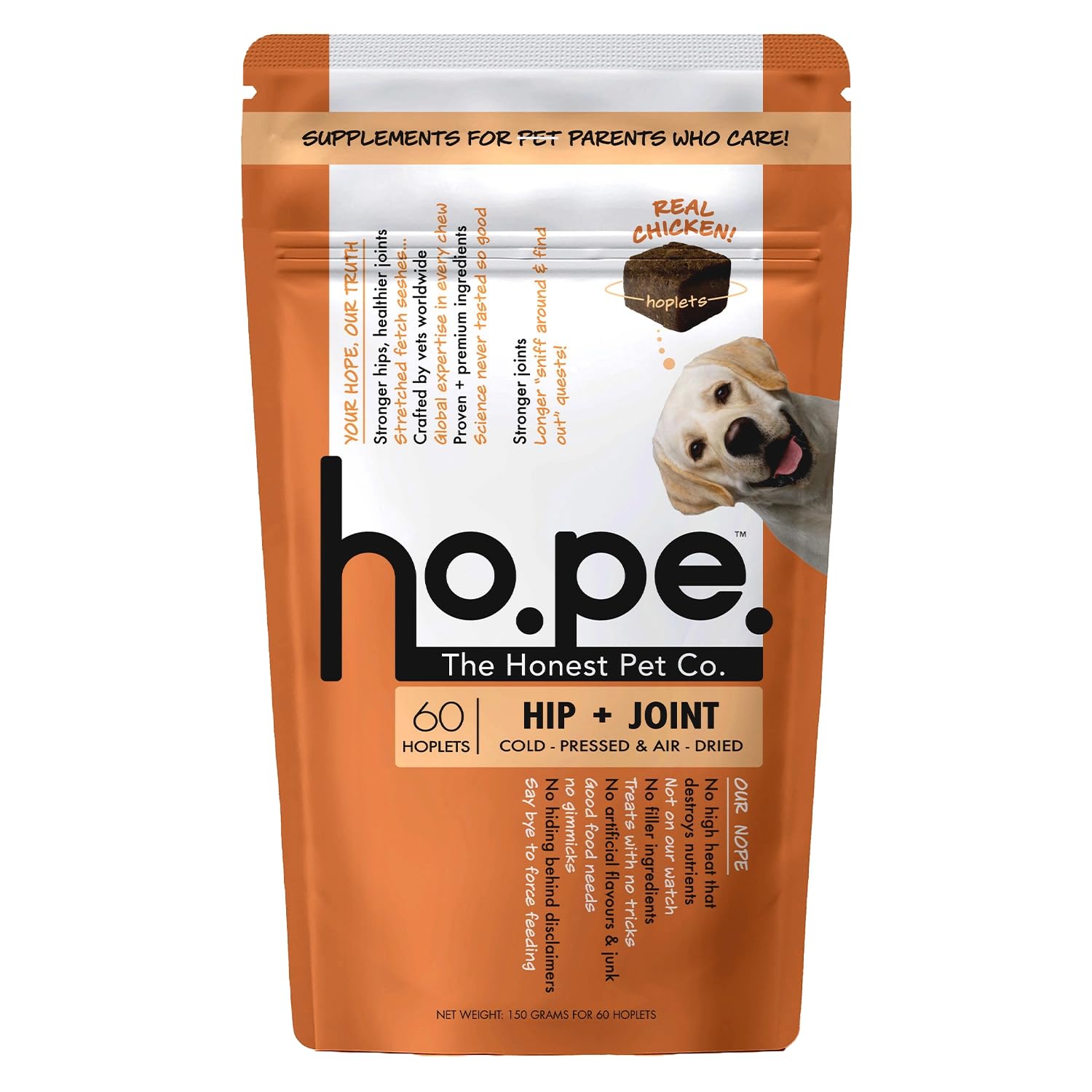 Hope Hip & Joint Health Supplement Dogs 30 Vegan hoplets | Pet Chews with Glucosamine, Chondroitin, MSM, Turmeric| Cold-Pressed | Air-Dried | Hypoallergenic | Dog Supplement |Honest Pet Co — Amazon image 11