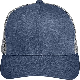 Team 365 by Yupoong Adult Zone Sonic Heather Trucker Cap OS SP D NVY HT/ S G