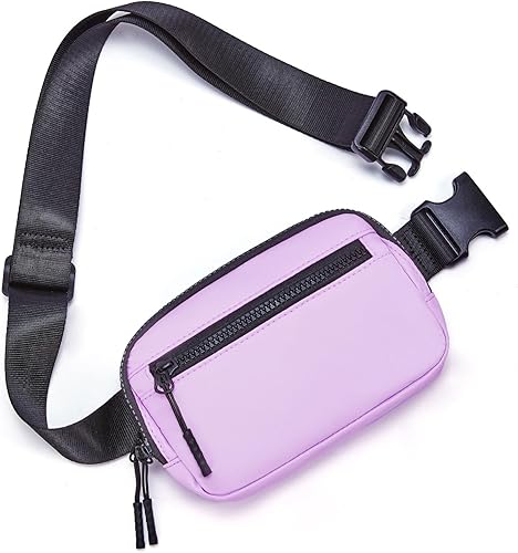 WESTBRONCO Riñoneras para mujeres y hombres, bolsa para cinturón con 4 bolsillos con cremallera, riñoneras modernas, bolsas cruzadas ligeras con