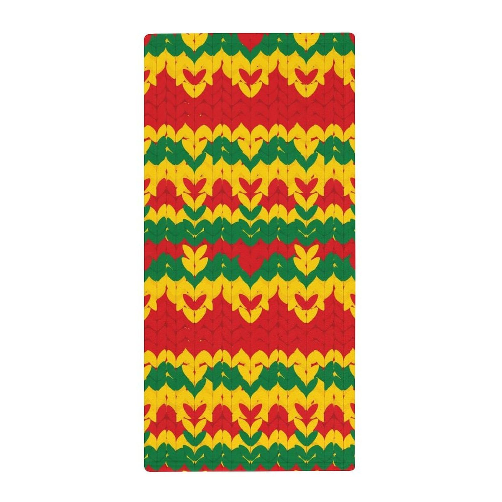 Anceky Multi-Purpose Fitness Towels, Rastafarian Stripes Quick-Dry Absorbent Gym & Yoga Towels for Sports, Travel & Spa