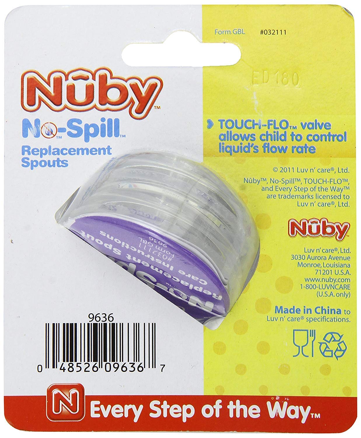 Nuby 2-Pack Replacement Silicone Spouts for Select Cups