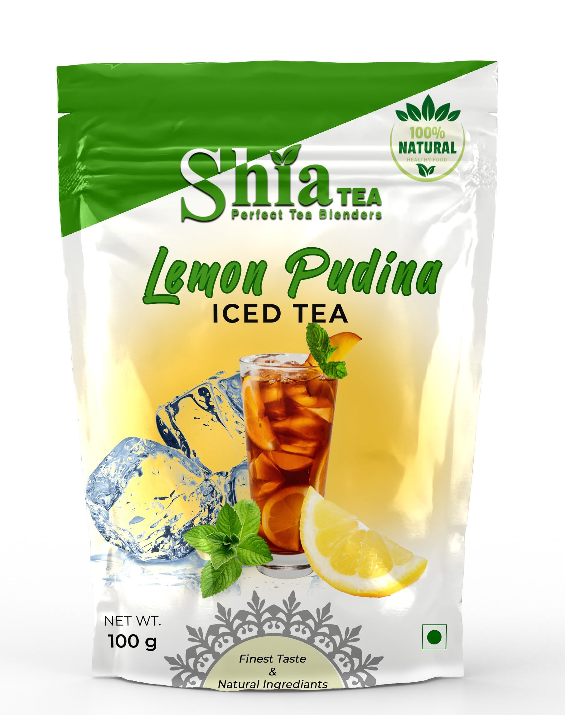Shia Lemon Pudina Iced Tea | Fresh Flavoured Tea | Natural Flavour | Black Tea (Lemon pudina)