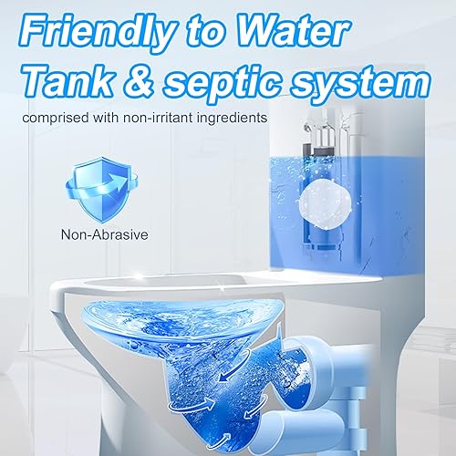 Miniatura 4 de KIISIISO Tabletas limpiadoras de inodoro 50 UNIDADES, limpiadores automáticos con blanqueador para la cisterna del inodoro, frescura duradera en el