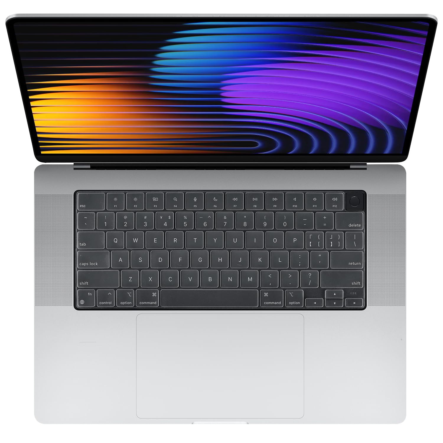 Allinside MacBook Keyboard Cover for Pro 14"/16" (M2/M3/M4, 2021–2025) & Air 13"/15" (M1/M2/M3/M4 Pro/Max, 2022–2025), Laptop Keyboard Protector, US ANSI Layout, Transparent