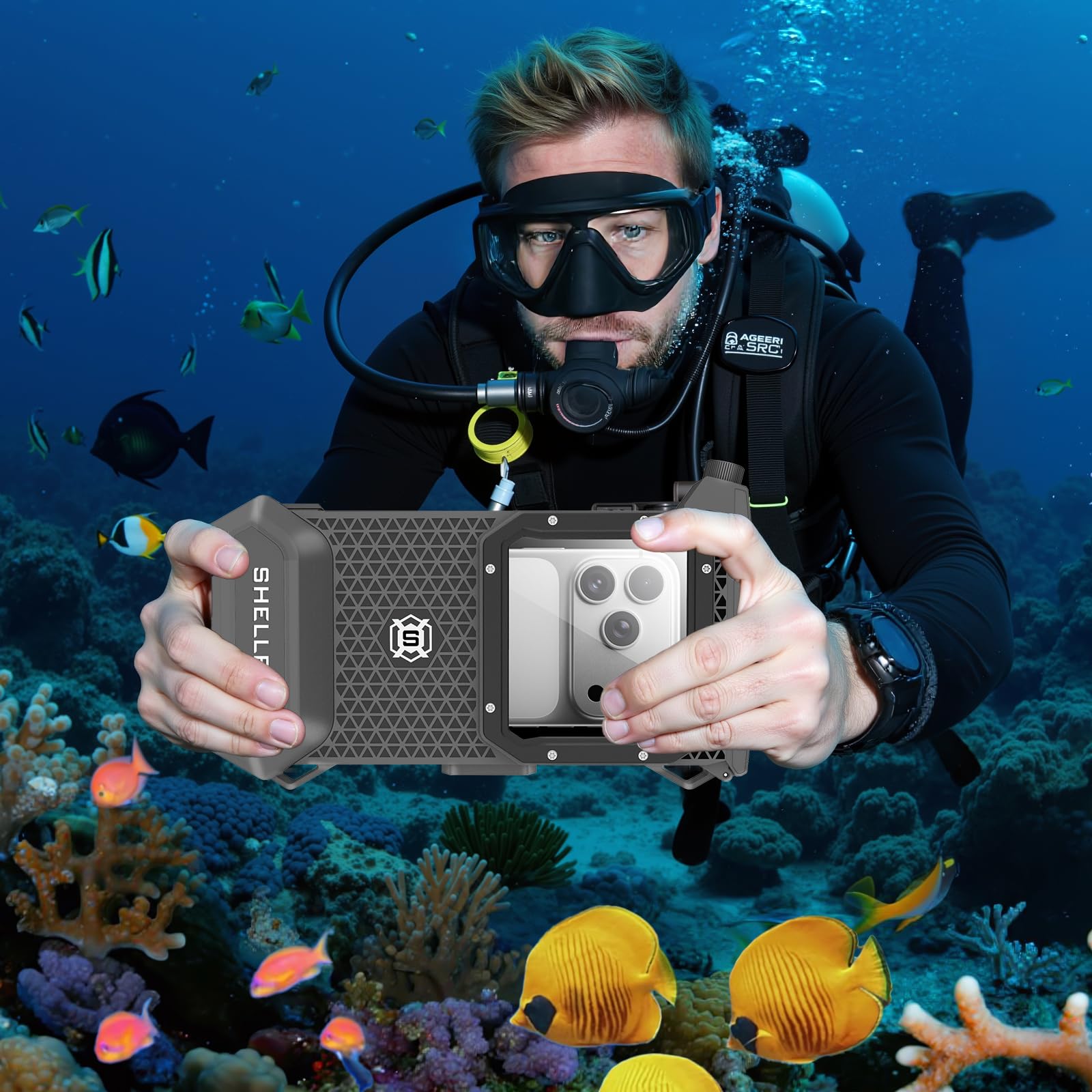 Wasserdichte Handyhülle 7.0 Zoll Unterwasser Wasserfeste Handy Wasserschutzhülle Handytasche Wasserdicht Schwimmen Baden für iPhone 17 Pro 17 Air 17 Pro Max 16e 16 Pro 16 15 14 13 Pro Max 15 14 Plus