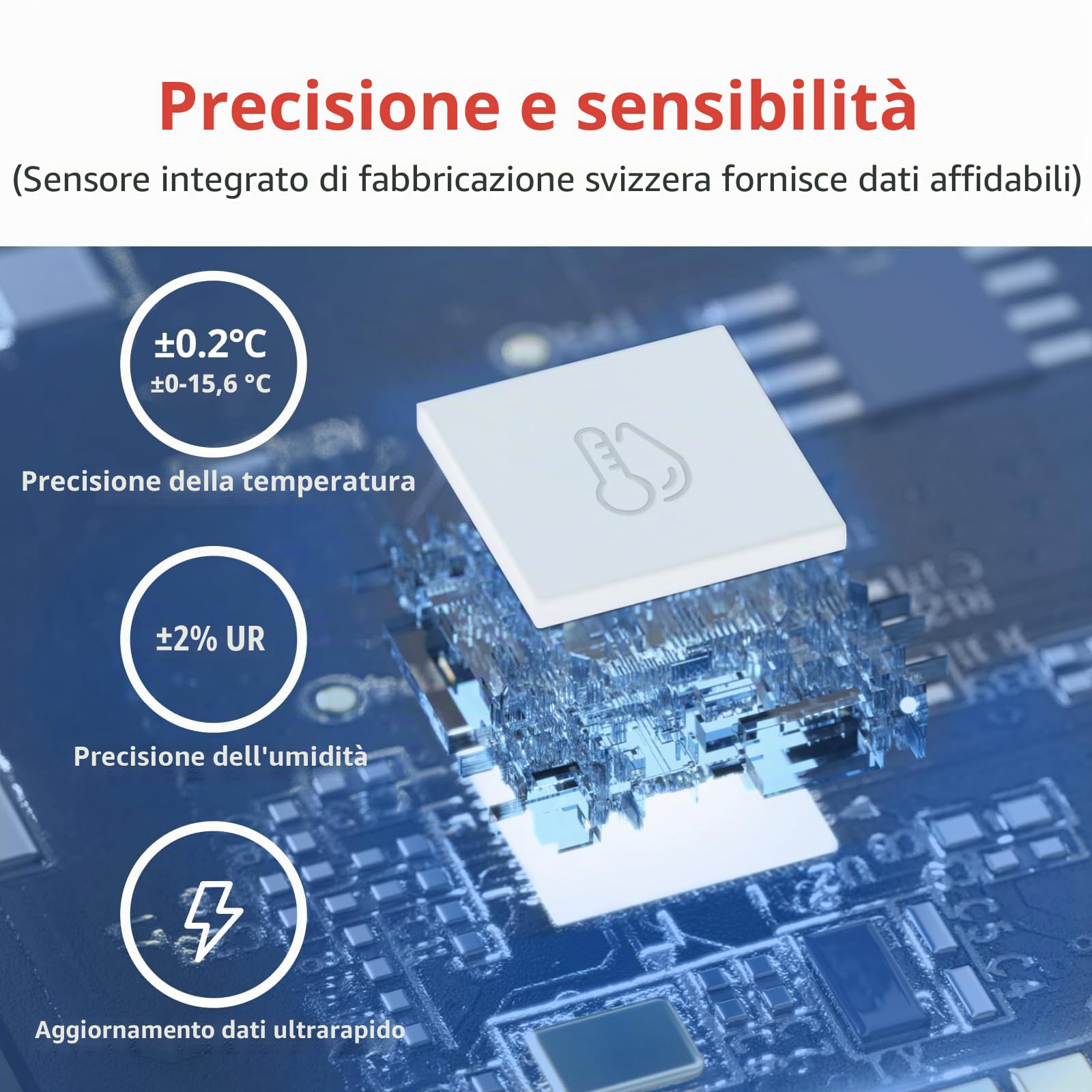SwitchBot Termometro Igrometro Bluetooth Sensore Temperatura Umidità Interno Casa con Rugiada VPD
