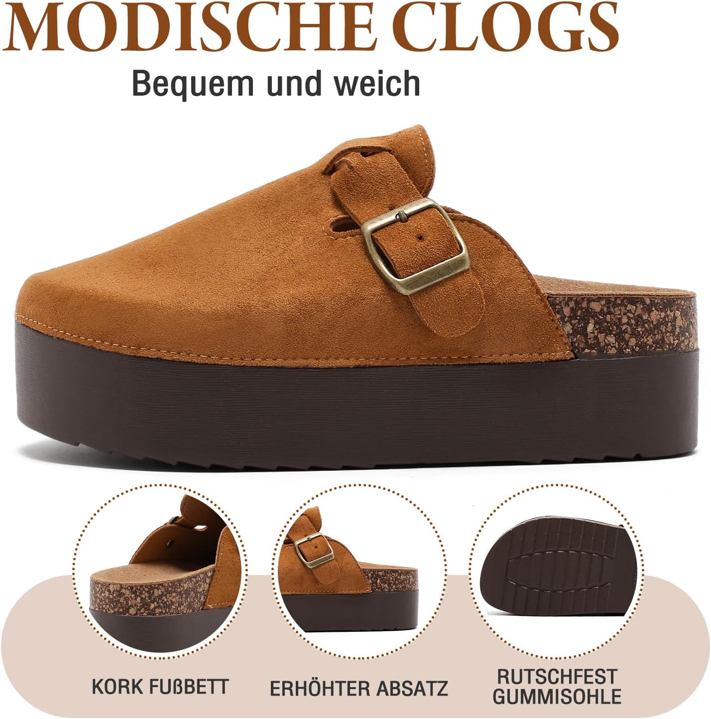 Nelson suède clogs taupe kopen? | Morgen in huis
