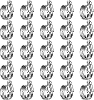 Vista 17 de Abrazaderas de manguera de engranaje helicoidal antideslizantes #8, abrazaderas de tornillo de acero inoxidable ajustables de 5/8 a 1 pulgada
