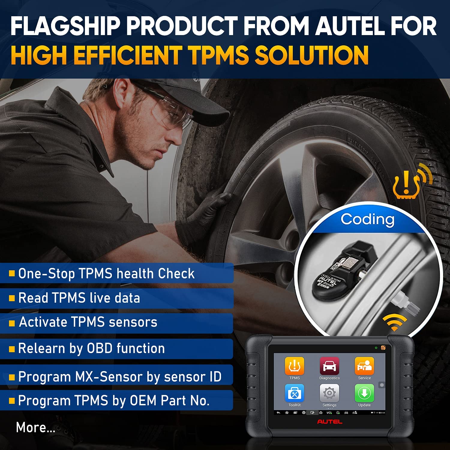 BICストアAutel MaxiTPMS TS608 TPMS Diagnostic Tool 2022 Version Program MX