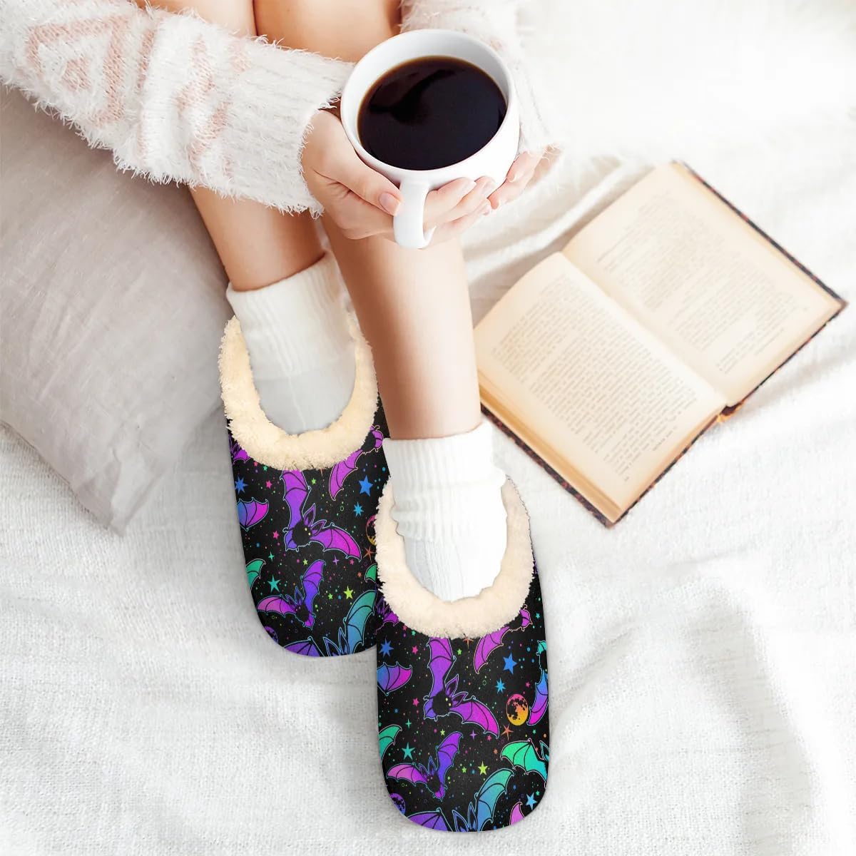 Slipper for Women Men, Fuzzy Memory Foam House Slippers Soft Cozy Warm Closed Back Slippers Lightweight Non-Slip Home Shoes Indoor Slippers - Image 5