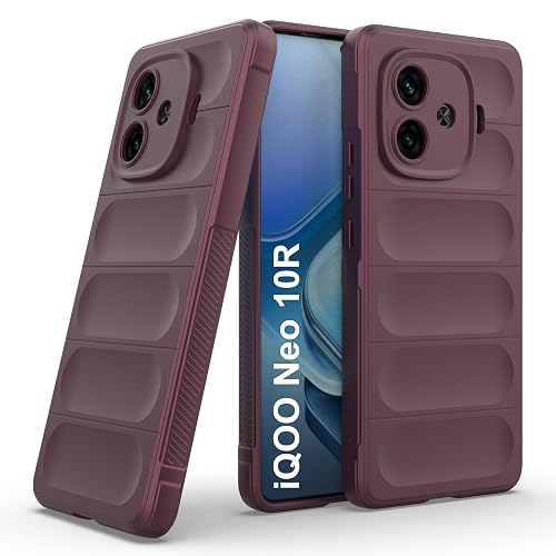Zapcase Back Case Cover for iQOO Neo 10R | Compatible for iQOO Neo 10R Back Cover | Liquid Silicon Magic Case with Camera Protection | Plum