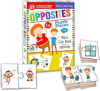 Opposite Match Jigsaw Puzzle Connecting 2-Piece (Set of 21 pcs) for Kids, Childrens and Toddlers – Early Learning Educatio... Price In India