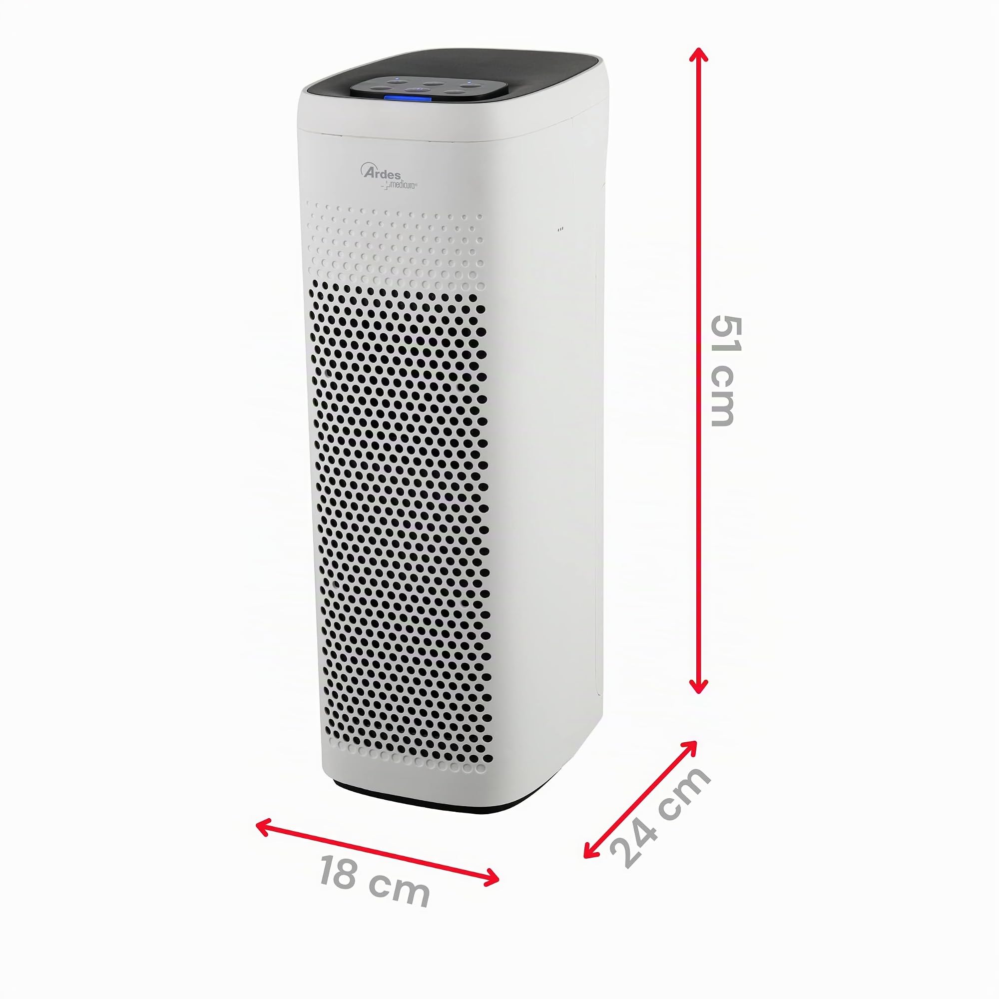 ARDES ARM8P03 Purificador de Aire PYOUR Depurador Higienizante de Aire Casa Sanificador Profesional Purificador De aire, Ionizador Con Filtro de Aire de Carbones Activos y Filtro Hepa Antibacteriano