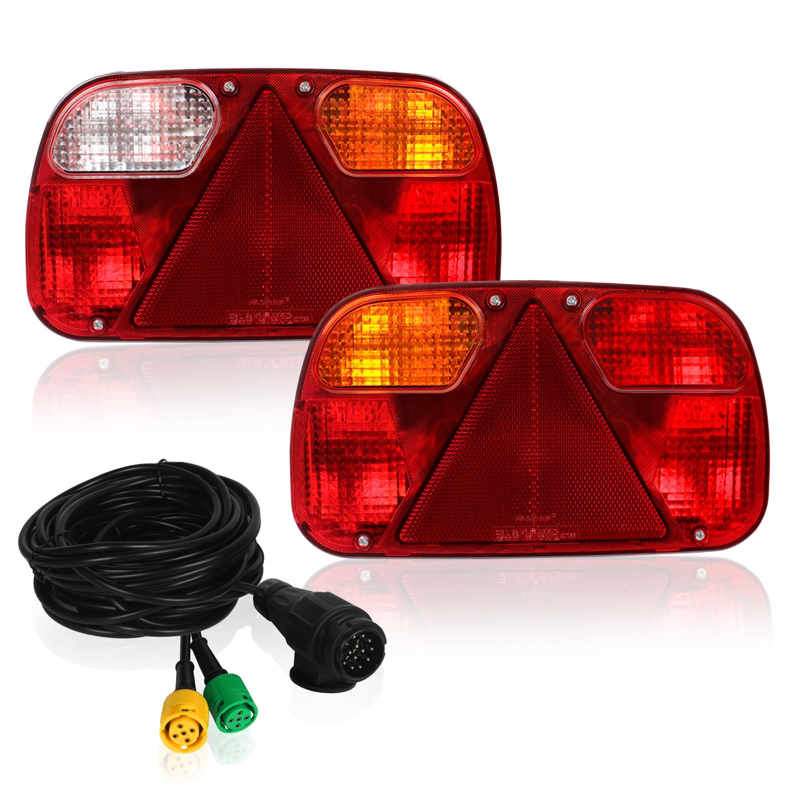 2 Luci Per Rimorchio 12V Con Cavo 5.5m - Fanali Posteriori E-Mark Per Auto E Camion - Foto 10
