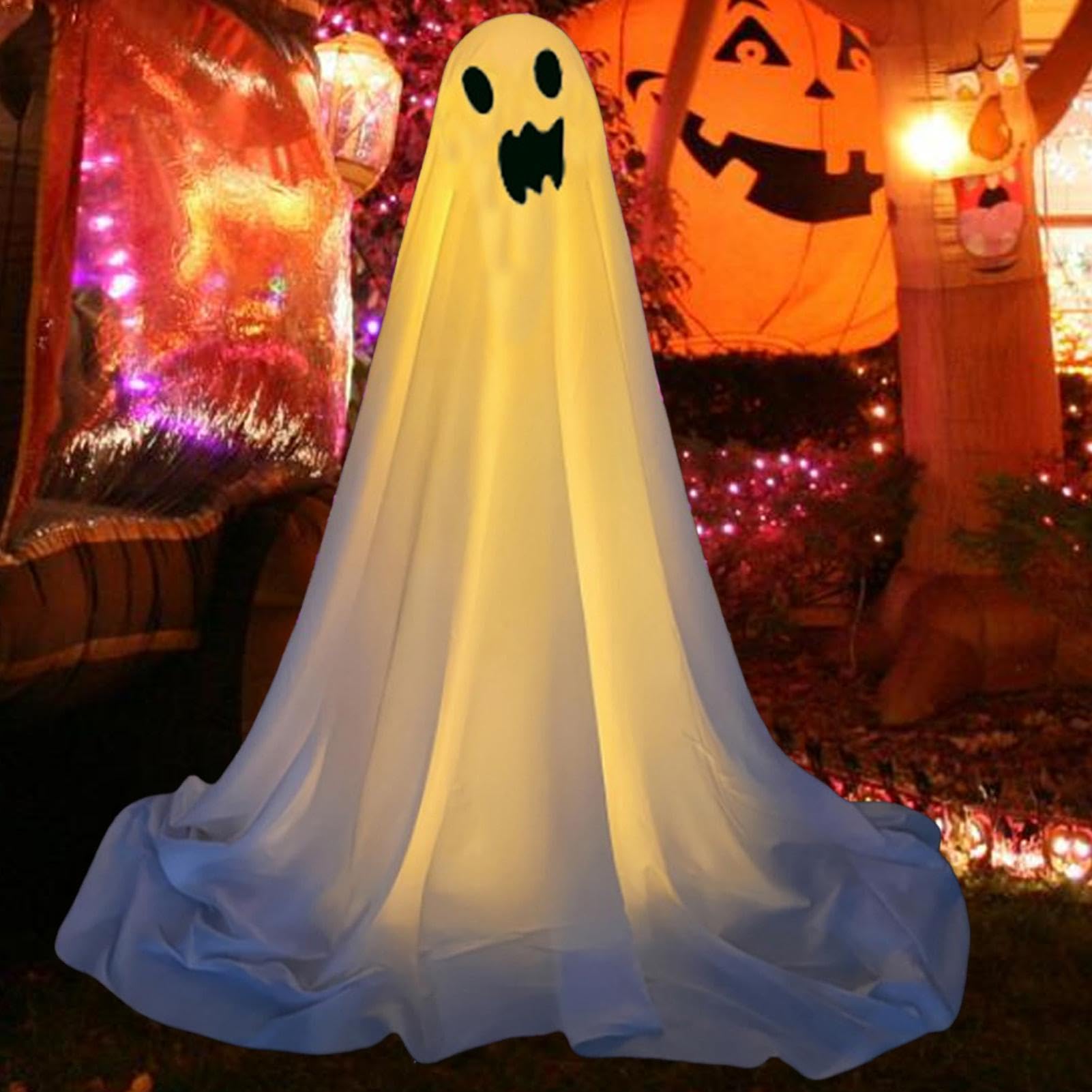 Halloween Deko Leuchtstatue - Gruselige Geister Figur Mit Sound