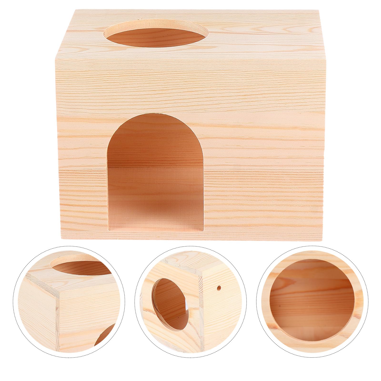 GALPADA Mangiatoia per Scoiattoli in Legno, Casetta per Piccoli Animali, Leggera e Facile da Pulire, per Alimentazione e Gioco in Giardino