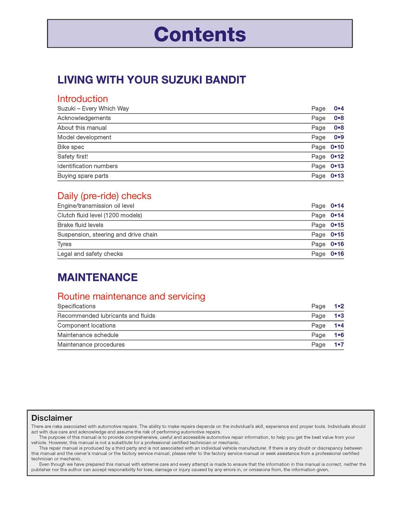 Suzuki GSF600, 650 & 1200 Bandit Fours (95-06) (Haynes Service and Repair Manual)