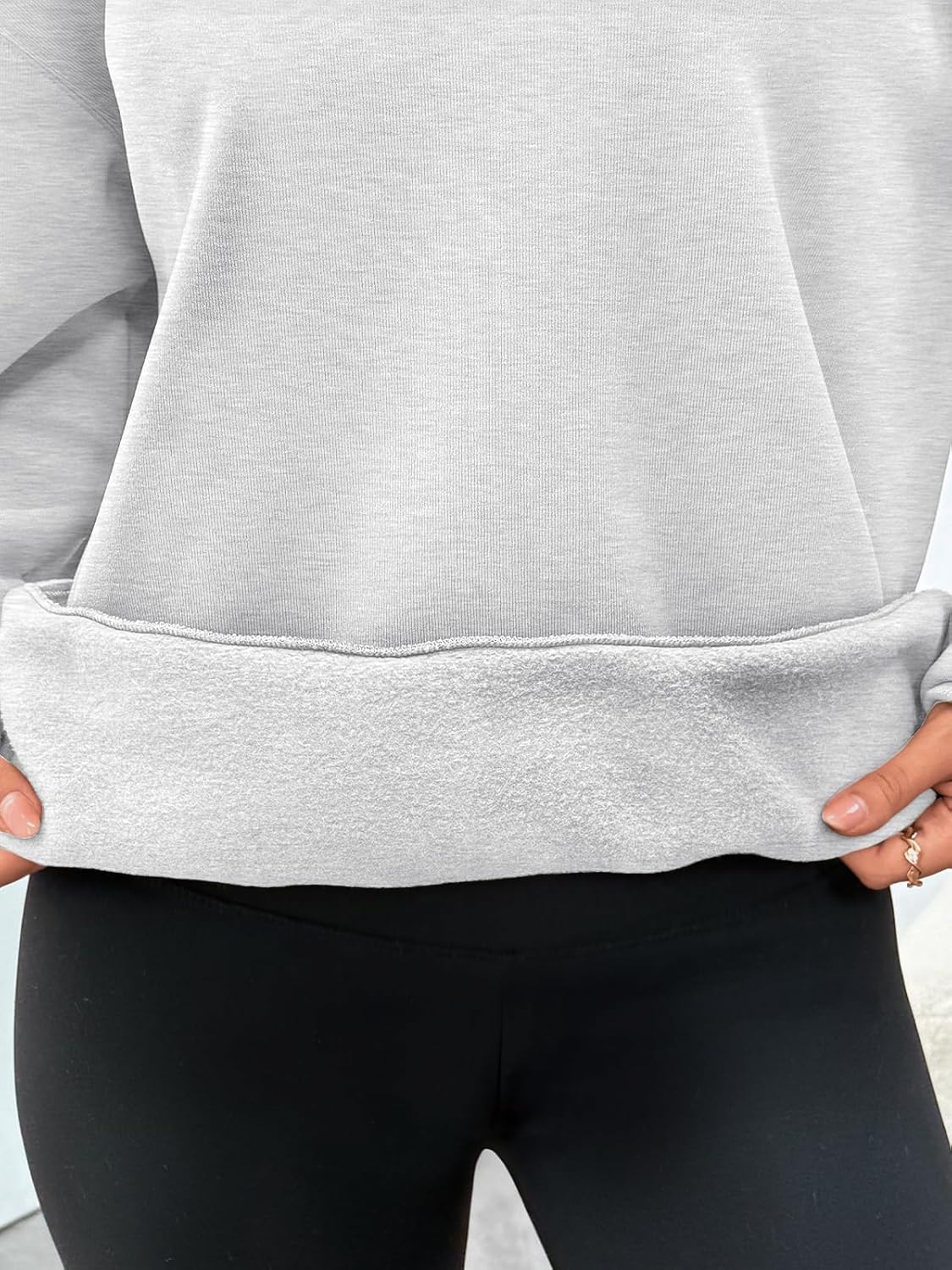 WYNNQUE Oversized Sweatshirts For Women Crewneck Fleece Pullover Comfy Hoodies Fall Outfits Fashion 2026 Winter Clothes - Image 6