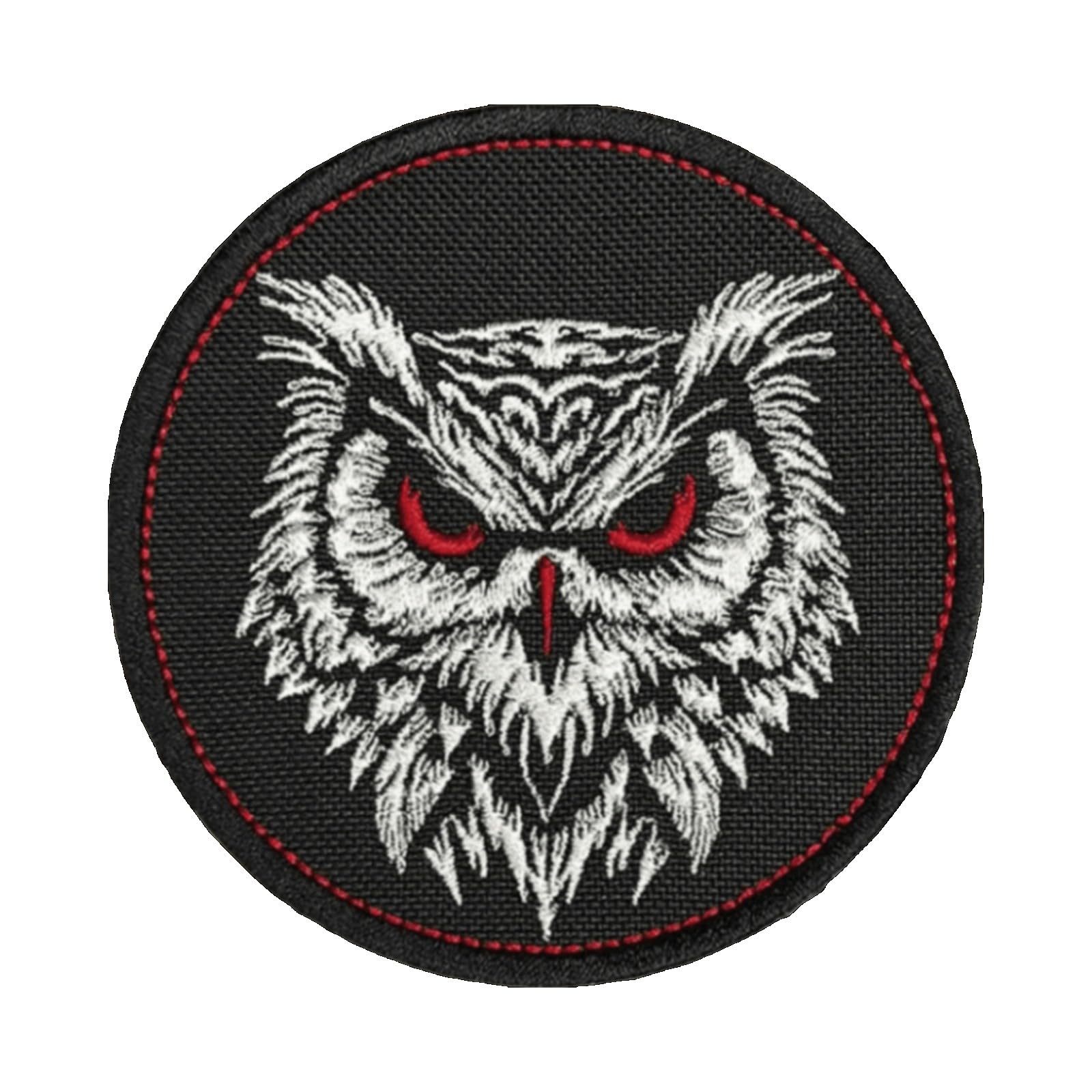 Eulen Patches Klett Drucken Taktische Moral Hook Loop Patches Emblem Moral Aufnäher Für DIY Kleidung Rucksäcke Jacken Jeans Uniform