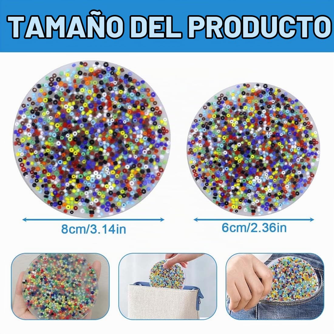 NHQZ 2 Piezas Silicona Fidget Toy, Skin Picking Fidget Toys, Juguetes Aliviadores del Estrés para Skin Picking, Picky Pad Fidget para el Alivio del Estrés y la Ansiedad, Circular