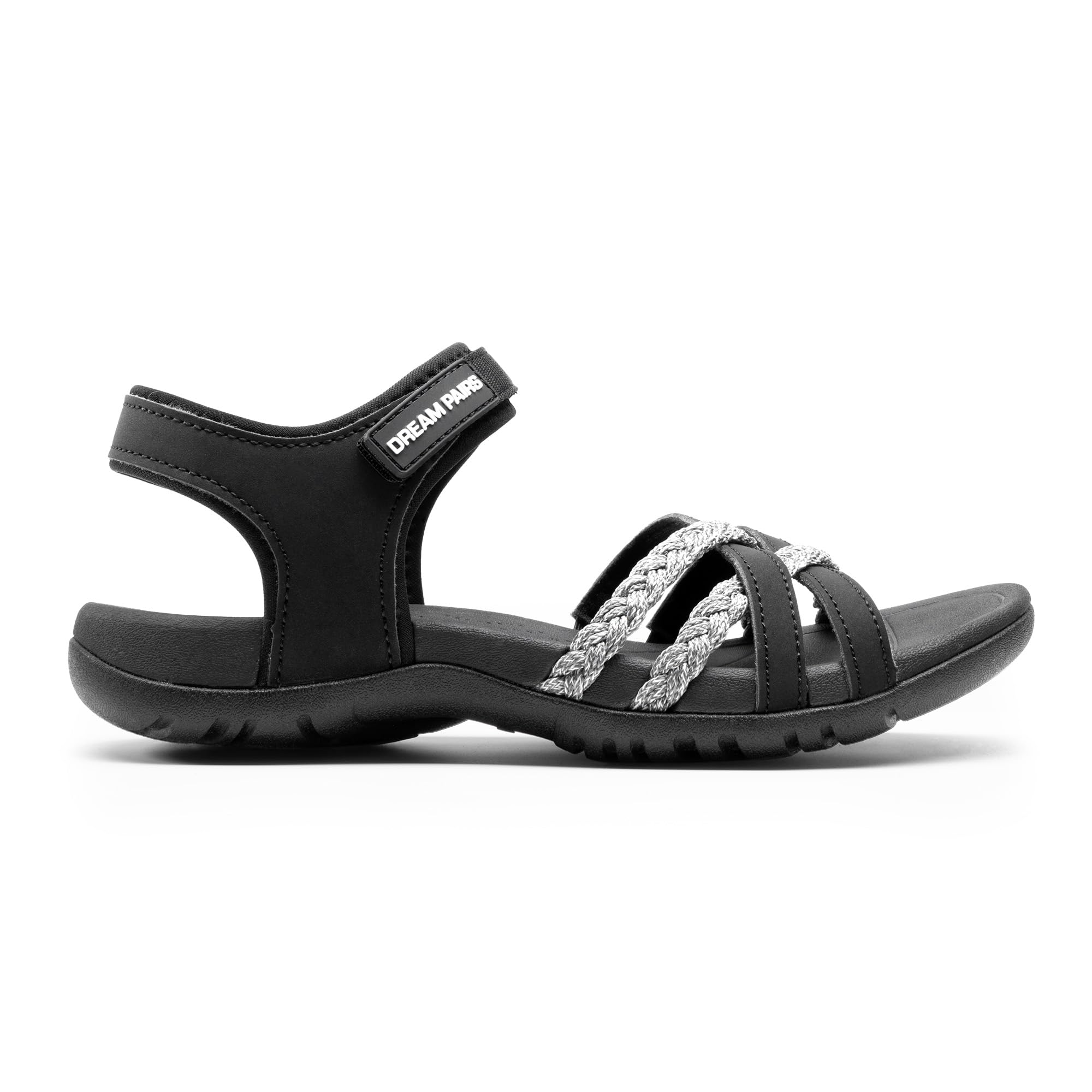 DREAM PAIRS Damen Sportsandalen mit gepolstertem EVA-Fußbett & rutschfester Gummisohle, Atmungsaktive Outdoor-Sandalen für Strand, Wandern & Alltag