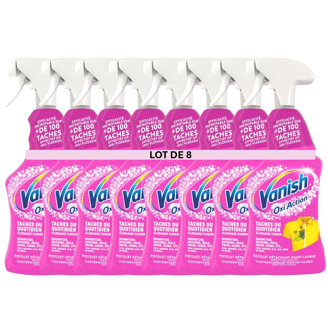 Vanish Pistolet Détachant textile avant lavage - lot de 8 x 750ml