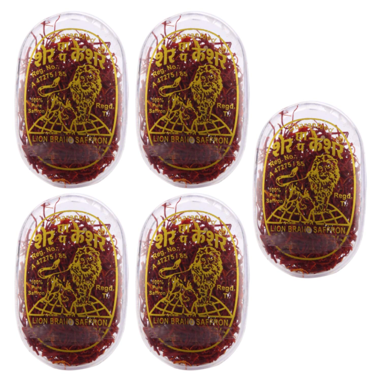 Lion Brand Saffron 5g Original Kashmiri Lacha Keshar/Kesar For Biryani, Tea, Pooja and Milk (Value Pack of 5 (5 X 1gm = 5grams)), Whole (B06XT2CXRF) Amazon Price History, Amazon Price Tracker