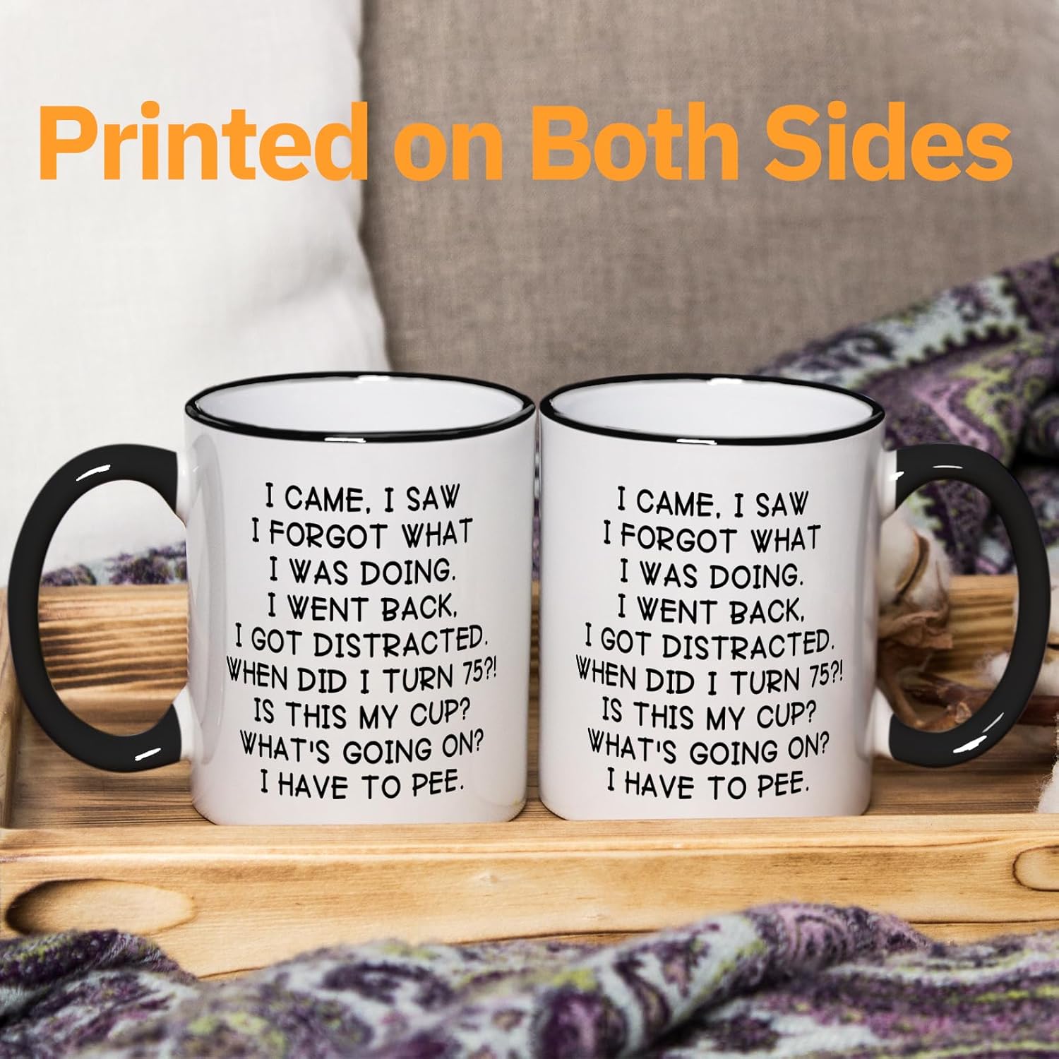 Shqiueos Funny 75th Birthday Gifts for Women Men Mug 11oz, 75 Year Old Birthday Gifts for Her Him, Happy 75th Bday Gift Idea for Mom Dad Grandpa Grandma, 1951 Birthday Gift Decorations Coffee Cup - Image 7