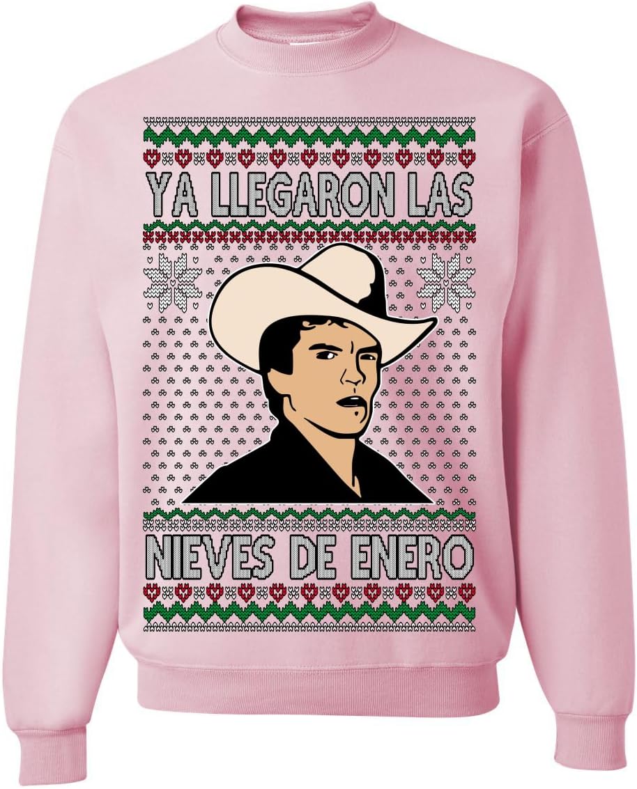 Wild Bobby Ya Llegaron Las Nieves De Enero Chalino January Snow Ugly Christmas Sweater Crewneck Sweatshirt