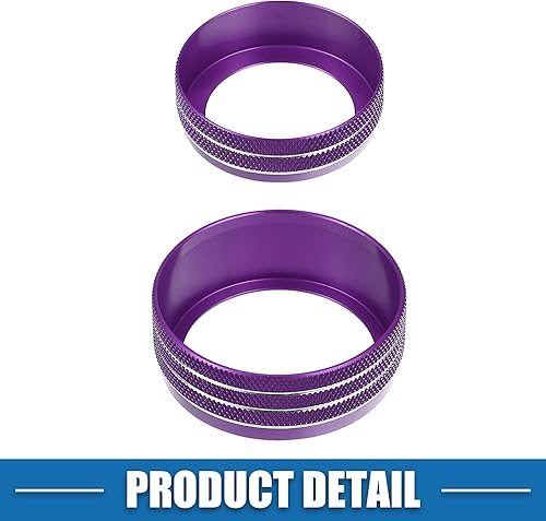 Miniatura 7 de Calcomanías para pomos de aire acondicionado de automóvil, cubierta de perilla para interruptor de radio de CA para Dodge Durango 2014-2020 para