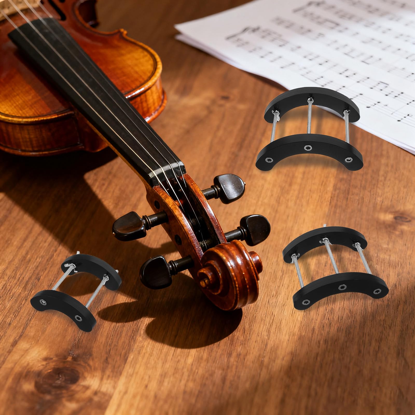 6 Piezas Soporte para Bastón de Violín 4/4, Herramienta para Fijar Instrumentos de Cuerda, Protección para Violines y Violonchelos, para Talleres de Fabricación y Reparación