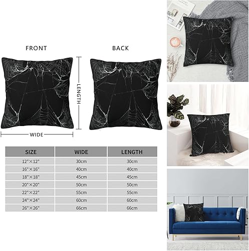 Miniatura 5 de YIPOCH Fundas de almohada de tela de araña de 26 x 26 pulgadas, fundas de cojín decorativas para sofá, fundas de almohada para cojines de sala,
