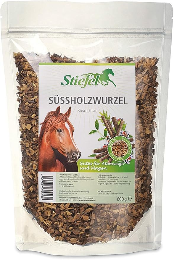 Stiefel Liquorice Root 600 g Bag for Horses for Respiratory Tract and
