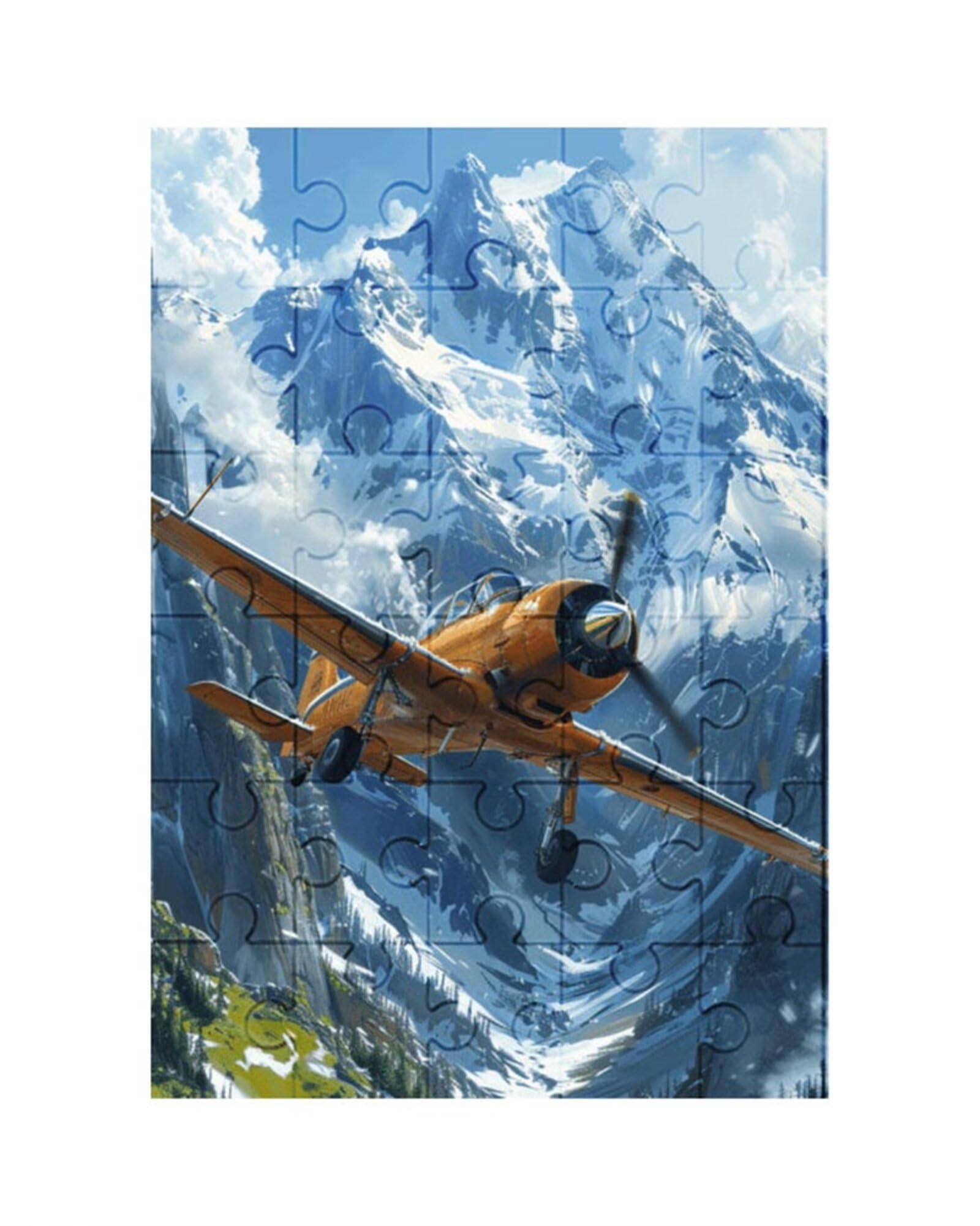 Puzzle Adulte 1500 Pièces Avion Snow Mountain 87 x 57 cm Puzzles pour Adultes Jeu éducatif Puzzle Impossible Puzzles 1500 Pièces Adultes